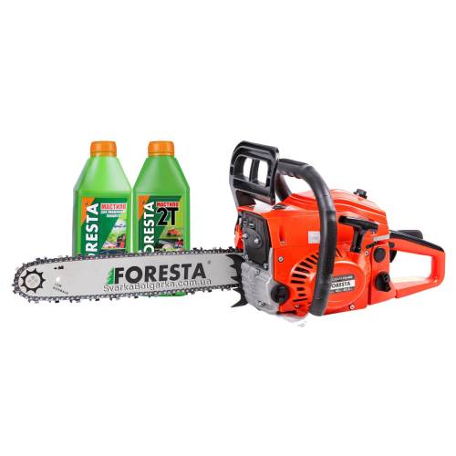 Бензопила Foresta FA-40S (Масло для цепів 1л + Масло моторне 2-такт 1л в ПОДАРУНОК!)