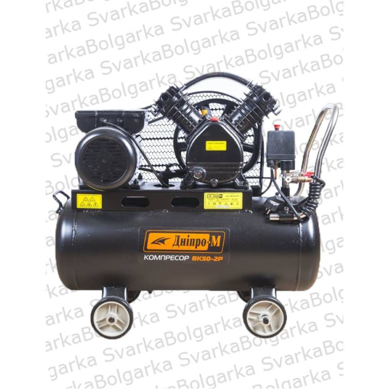 Двоциліндровий ремінний компресор Дніпро-М ВК50-2Р — купити в Svarka-Bolgarka