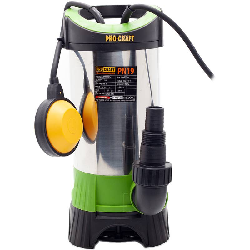 Занурювальний насос PRO-CRAFT PN19 бренд UNIVERSAL  з поплавцевим вимикачем (для чистої та брудної води) — купити в Svarka-Bolgarka